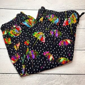 Colorful Umbrella Print Capri‎ Joggers